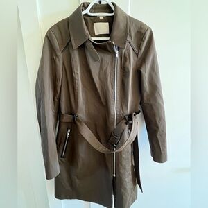 Soia & Kyo Brown Wool Blend Belted Coat